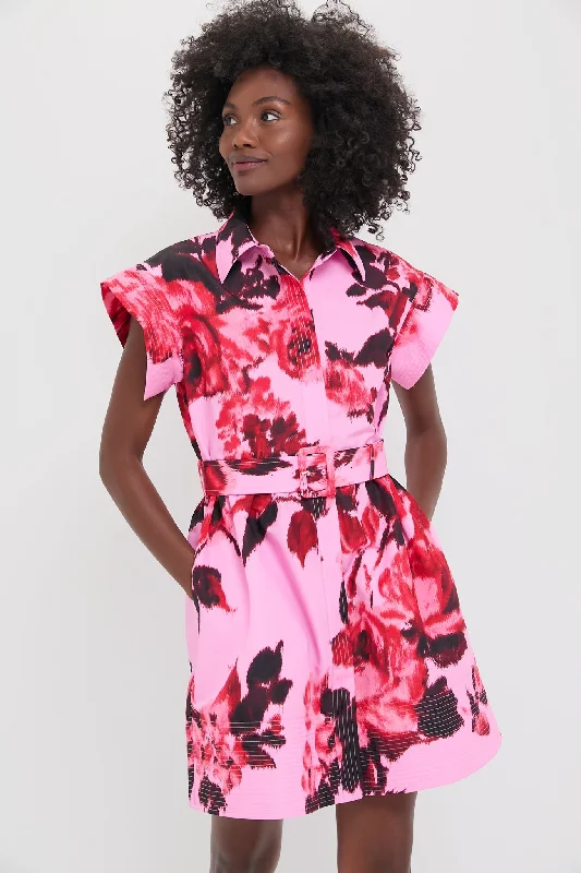 Cerise Blossom Mini Chloe Dress Pencil Office Professional