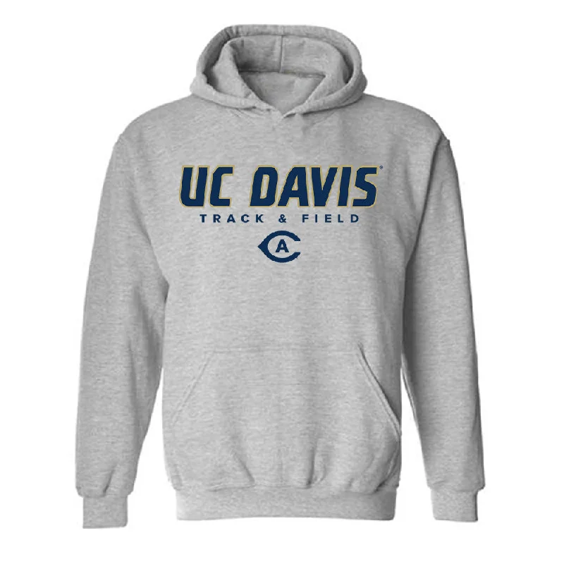 UC Davis - NCAA Women's Track & Field : Chinyere Egbuziem - Classic Shersey Hooded Sweatshirt Hoodie with Button Placket Classic Preppy UC Davis - NCAA Women's Track & Field : Chinyere Egbuziem - Classic Shersey Hooded Sweatshirt Hoodie with Button Placket Classic Preppy