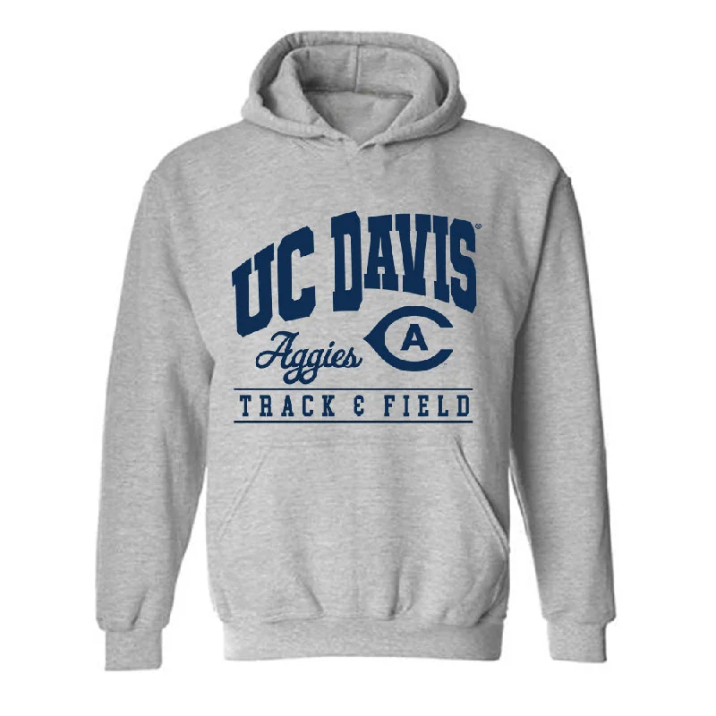 UC Davis - NCAA Women's Track & Field : Chinyere Egbuziem - Classic Shersey Hooded Sweatshirt Hoodie with Half-Zip Sporty Casual UC Davis - NCAA Women's Track & Field : Chinyere Egbuziem - Classic Shersey Hooded Sweatshirt Hoodie with Half-Zip Sporty Casual