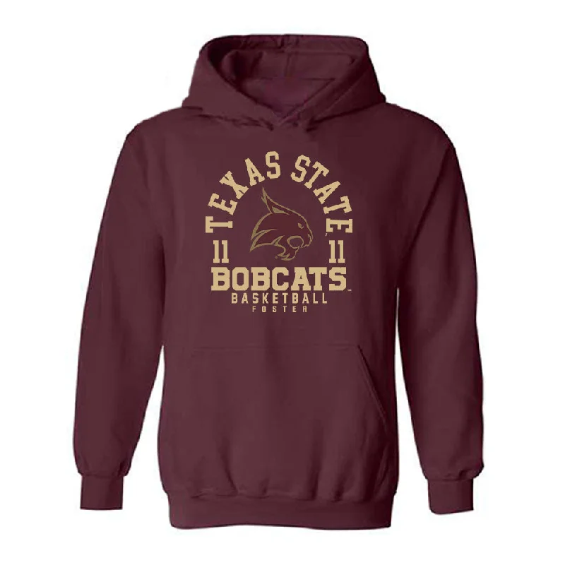 Texas State - NCAA Women's Basketball : Jaylin Foster - Classic Fashion Shersey Hooded Sweatshirt Hoodie with Print Artistic Unique Texas State - NCAA Women's Basketball : Jaylin Foster - Classic Fashion Shersey Hooded Sweatshirt Hoodie with Print Artistic Unique