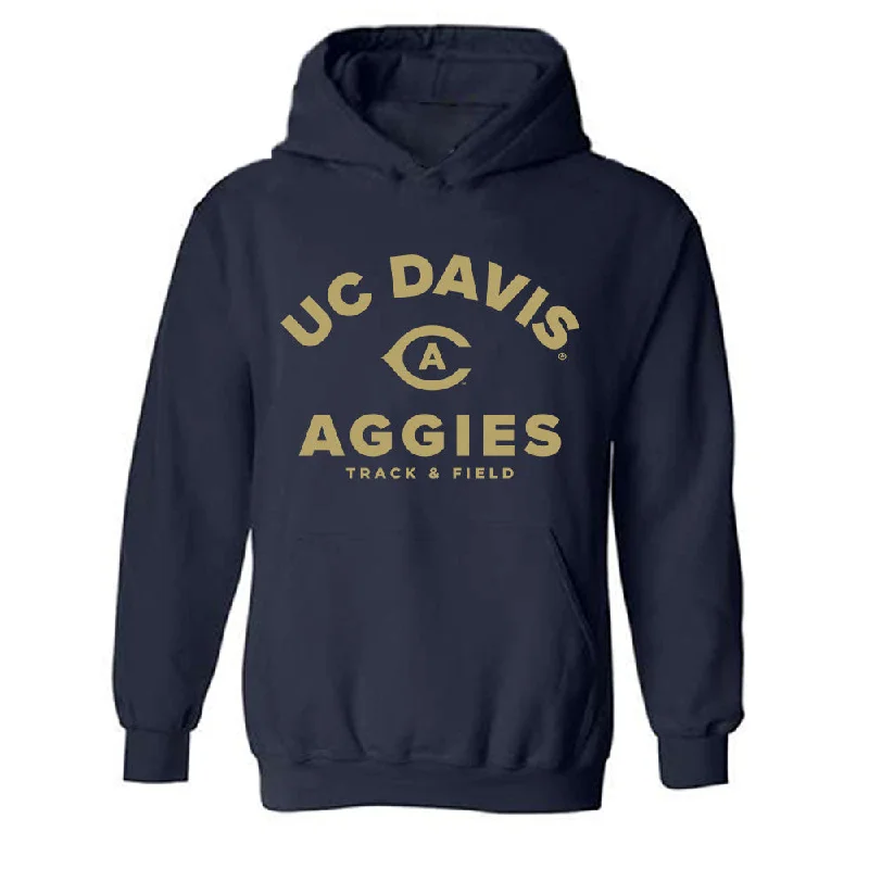 UC Davis - NCAA Women's Track & Field : Chinyere Egbuziem - Classic Shersey Hooded Sweatshirt Hoodie with Zipper Placket Modern Functional UC Davis - NCAA Women's Track & Field : Chinyere Egbuziem - Classic Shersey Hooded Sweatshirt Hoodie with Zipper Placket Modern Functional