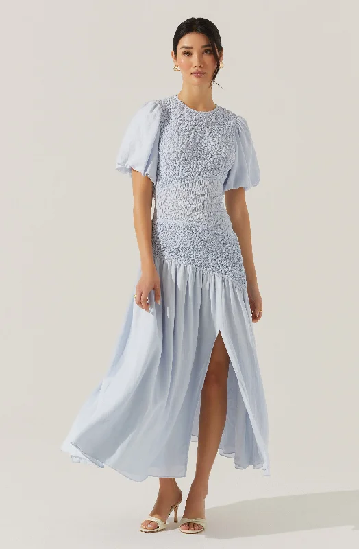 Theoni Smocked Asymmetric Dress Tunics Luxurious high-end