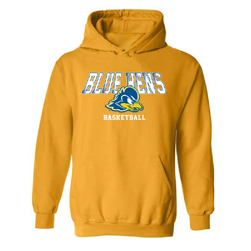 Delaware - NCAA Women's Basketball : Grace Sundback - Classic Fashion Shersey Hooded Sweatshirt Hoodie with Contrast Stitching Detailed Premium Delaware - NCAA Women's Basketball : Grace Sundback - Classic Fashion Shersey Hooded Sweatshirt Hoodie with Contrast Stitching Detailed Premium