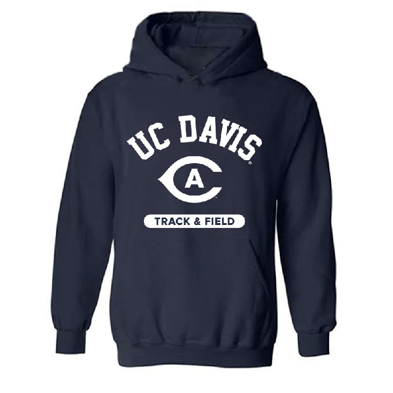 UC Davis - NCAA Women's Track & Field : Chinyere Egbuziem - Classic Shersey Hooded Sweatshirt Hoodie with Mock Neck Collared Structured UC Davis - NCAA Women's Track & Field : Chinyere Egbuziem - Classic Shersey Hooded Sweatshirt Hoodie with Mock Neck Collared Structured