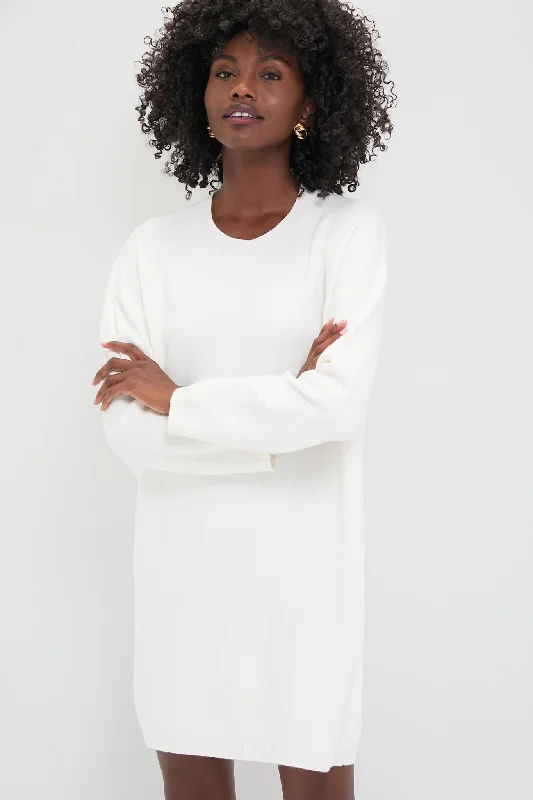 Winter White Vivianne Crewneck Dress Tunics Timeless classic