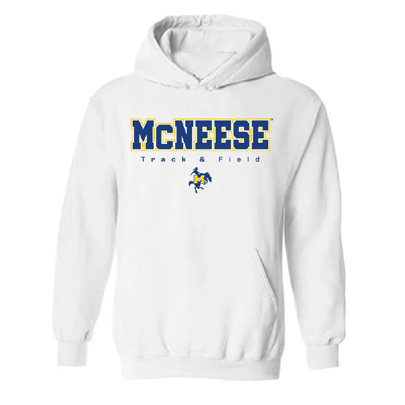 McNeese State - NCAA Women's Track & Field : Brianna Underwood - Classic Shersey Hooded Sweatshirt Hoodie with Puffed Sleeves Voluminous Trendy McNeese State - NCAA Women's Track & Field : Brianna Underwood - Classic Shersey Hooded Sweatshirt Hoodie with Puffed Sleeves Voluminous Trendy