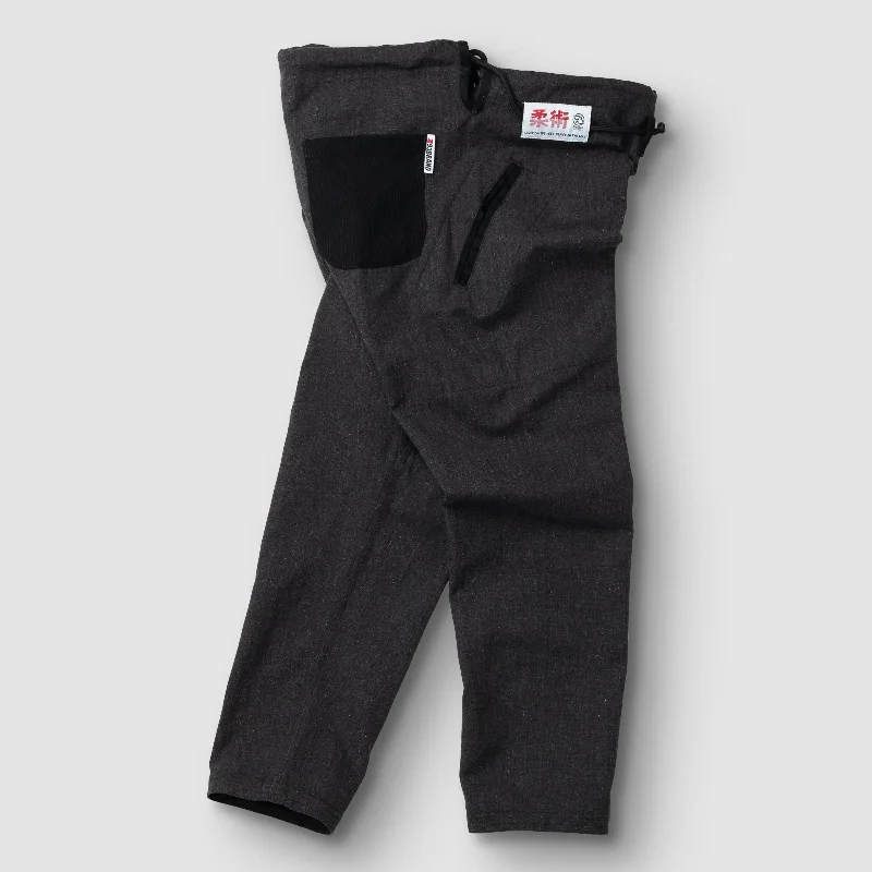 JIU JITSU ORIGINALS Casual Gi Pants - Dark Marl Grey Comfortable Jogging Pants