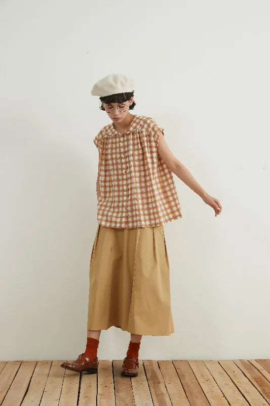 BIG POCKETS COTTON SKIRT denim skirt trendy