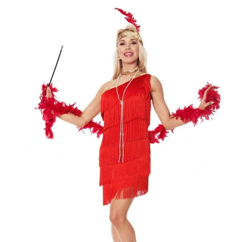 20s Flapper Charleston Fancy Costume Red One Shoulder Fringe Gatsby Dress Sexy High Low Hem Halloween Party Dress Tunics Solid Classic 20s Flapper Charleston Fancy Costume Red One Shoulder Fringe Gatsby Dress Sexy High Low Hem Halloween Party Dress Tunics Solid Classic