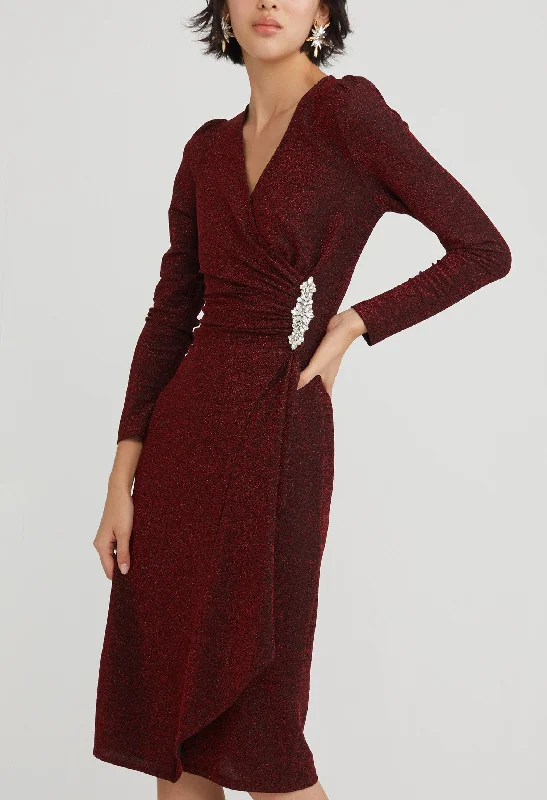 Diamante Gathered Glitter Party Dress Tunics Corduroy durable