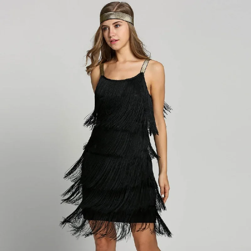 Vintage Vestidos 1920s Flapper Girl Fancy Dress Costumes Slash Neck Strappy Fringe Swing Party Dress Tunics Short Trendy Vintage Vestidos 1920s Flapper Girl Fancy Dress Costumes Slash Neck Strappy Fringe Swing Party Dress Tunics Short Trendy