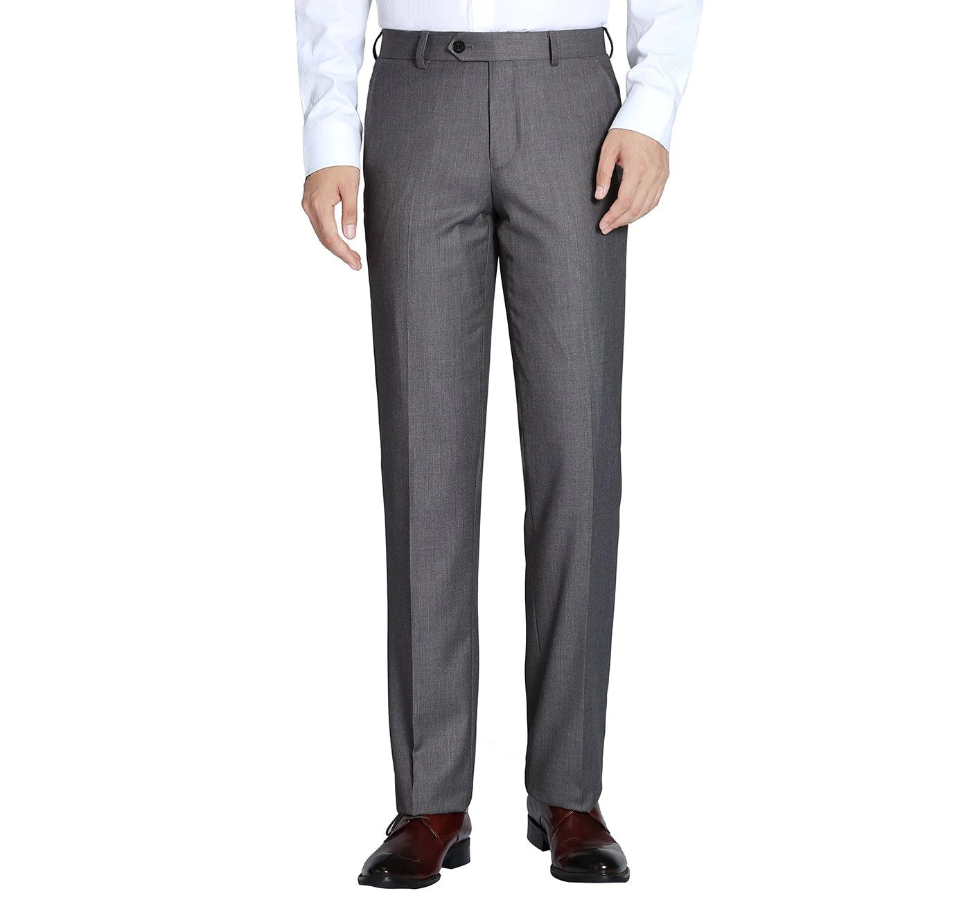 Renoir 508-3 Men's Grey Wool Pant Classic Flared Pants
