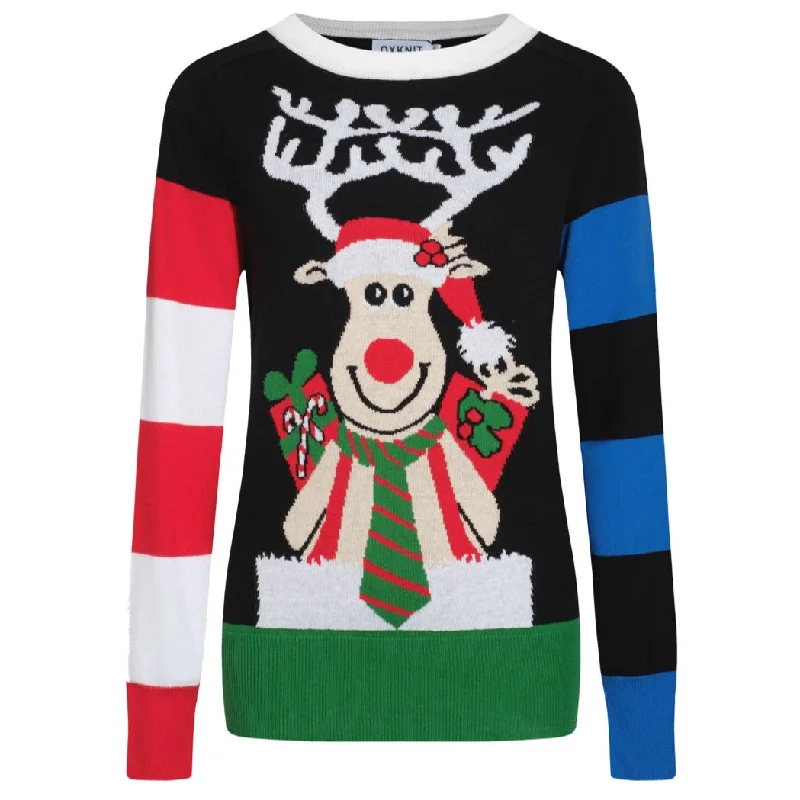 Women's green matching Christmas sweater Casual Formal Business