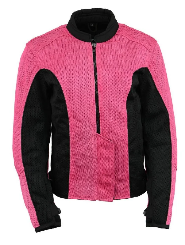 M Boss Motorcycle Apparel BOS22702 Ladies Black and Fuchsia Mesh Racer Jacket with Full Armor Lace Jacket Ribbed Jacket Sequined Jacket M Boss Motorcycle Apparel BOS22702 Ladies Black and Fuchsia Mesh Racer Jacket with Full Armor Lace Jacket Ribbed Jacket Sequined Jacket
