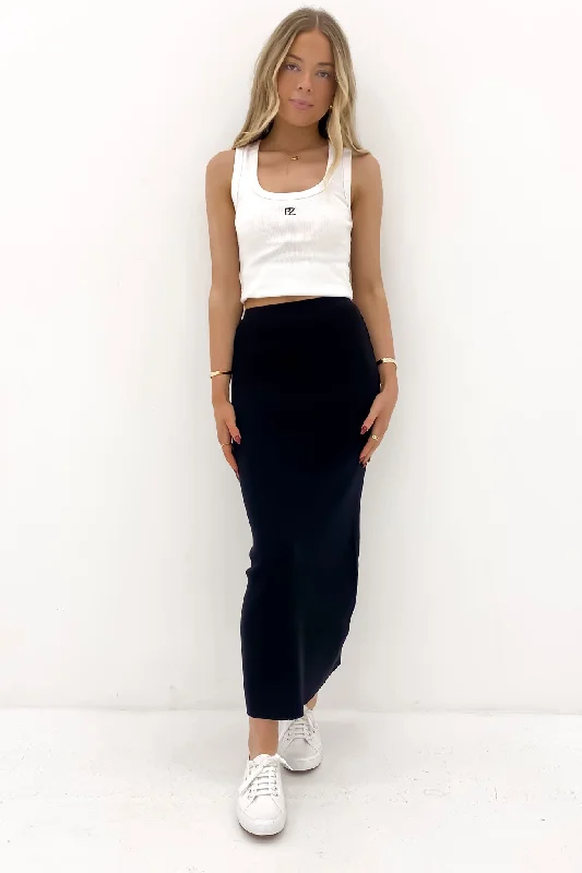 Henley Knit Skirt Black lace skirt romantic